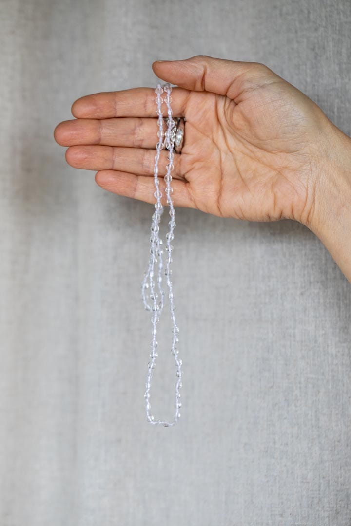 Hand Knotted Mala - Clear Quartz - Image 2