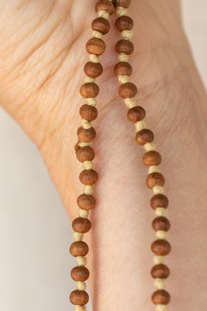 Hand Knotted Sandalwood Necklace - Image 3