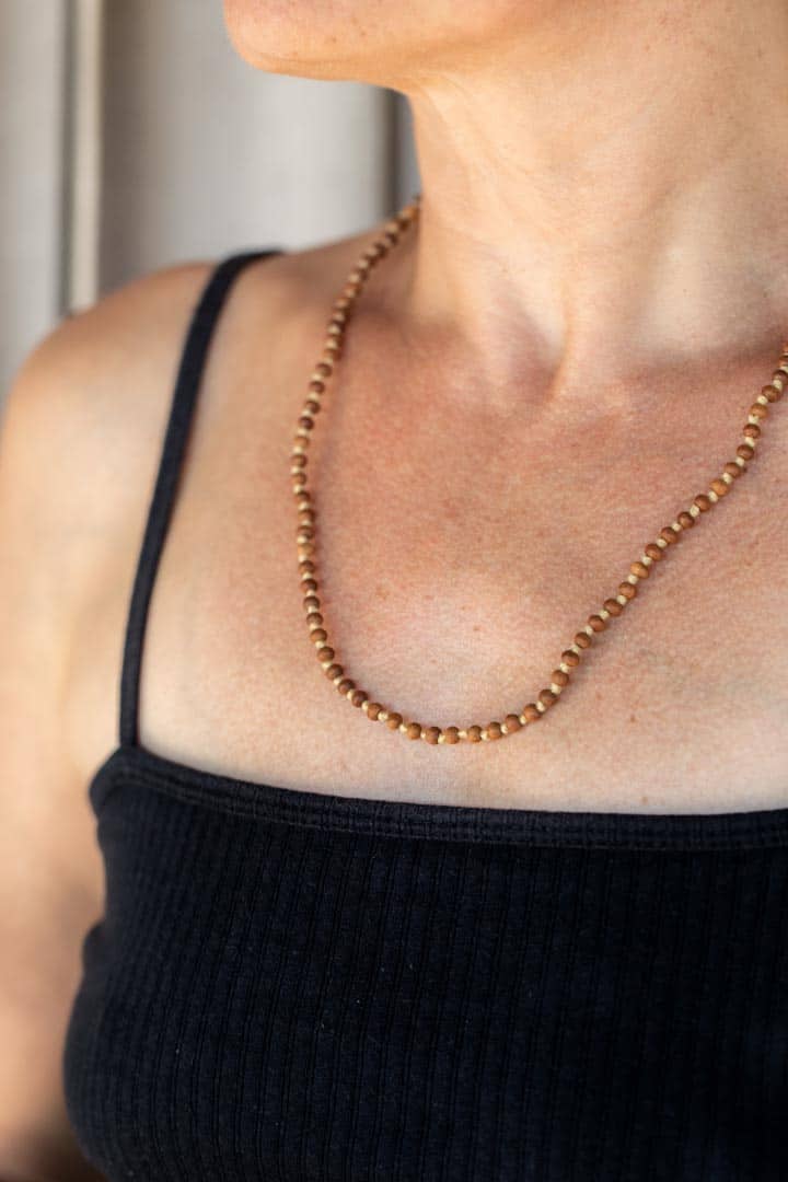 Hand Knotted Sandalwood Necklace