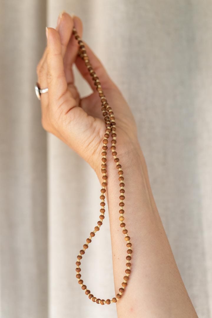 Hand Knotted Sandalwood Necklace - Image 2