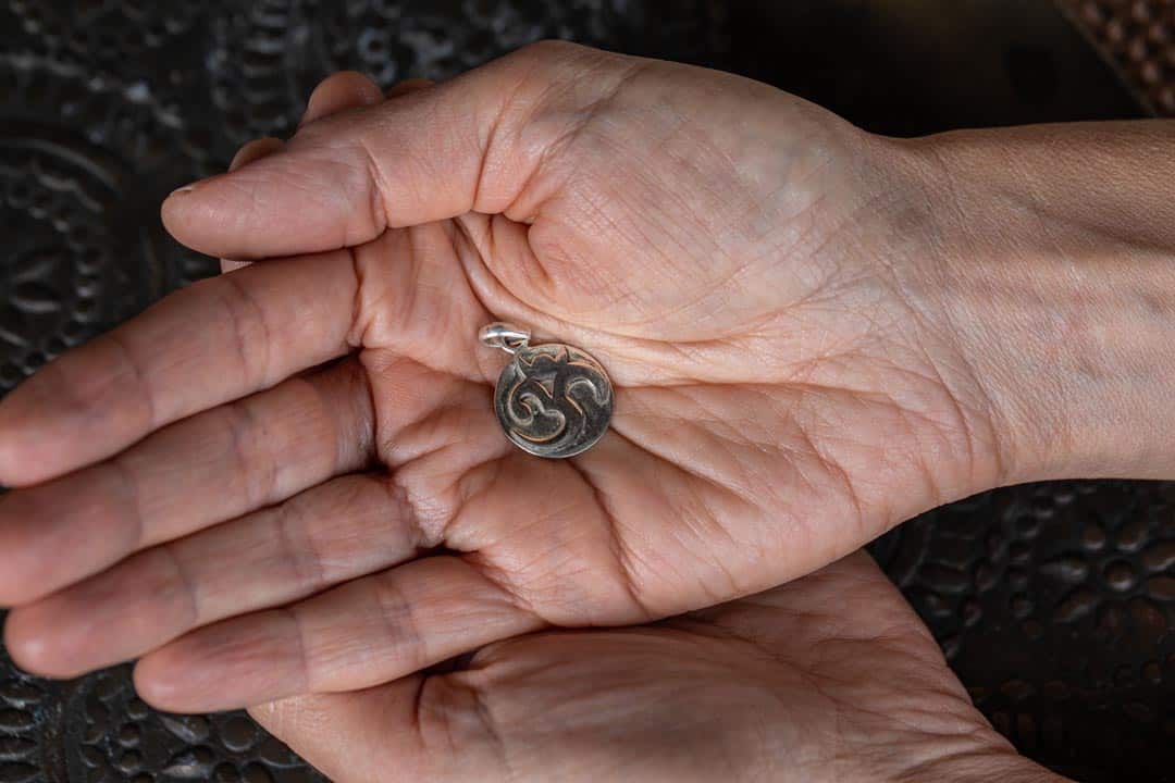 Om Rishi Sterling Silver Pendant